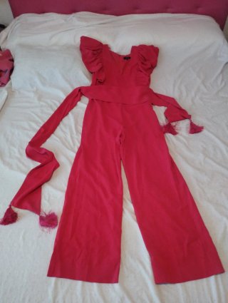 Mono de fiesta mujer fucsia
