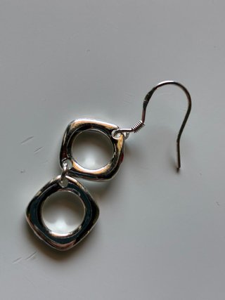 Pendientes Plata Ley 925 Geométricos Calados 4g