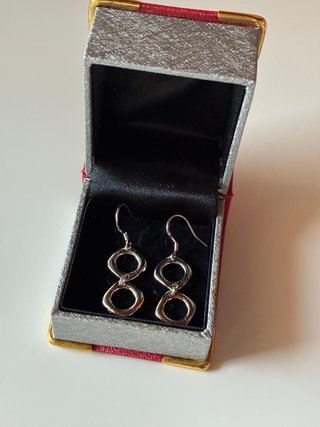 Pendientes Plata Ley 925 Geométricos Calados 4g