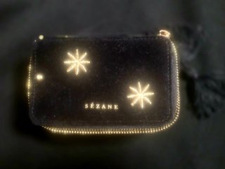 Joyero portátil Sezane negro y dorado