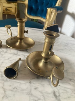 Pareja de Candelabros Vintage Antiguos
