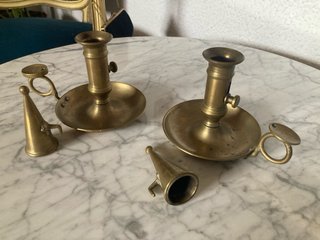 Pareja de Candelabros Vintage Antiguos