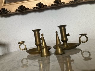 Pareja de Candelabros Vintage Antiguos