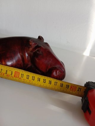 Figura Hipopótamo de Madera Maciza