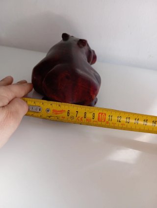 Figura Hipopótamo de Madera Maciza