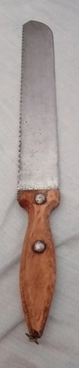 Lote Antiguo Cortar Bacalao - Madera Olivo