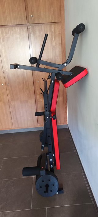 Banco Musculacion + Mancuernas + Barra + Pesas
