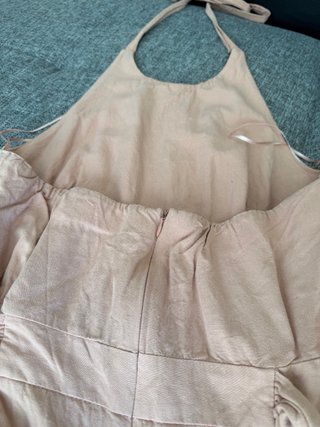 Mono rosa escote halter