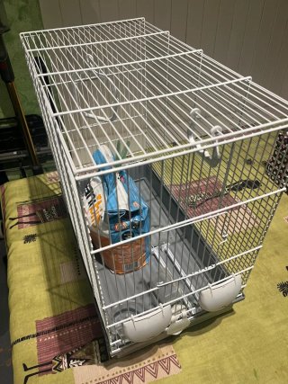 Jaula para pájaros blanca