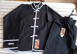 Traje Kung-Fu Fuji Negro niños 140
