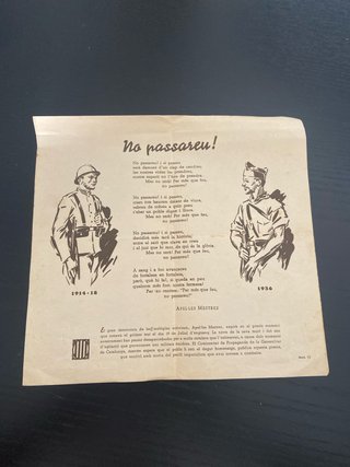 Cartel Guerra Civil 1936 Apel·les Mestres