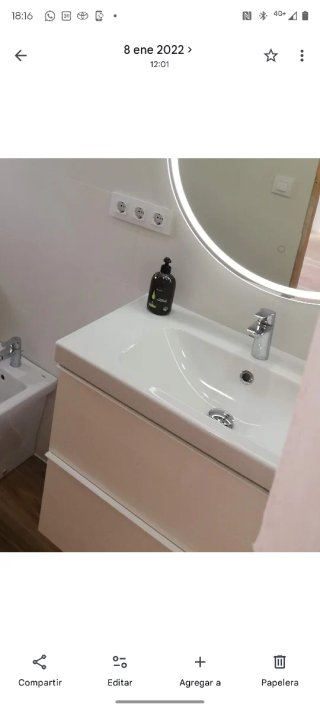 Mueble de baño para lavabo  de 2 cajonea de 80x48