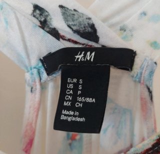 Abito trapezio stampa floreale H&M  taglia S