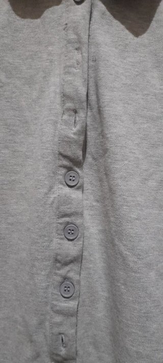 Vestido tipo polo gris