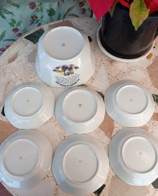 Vajilla de porcelana  para mejillones Limoges