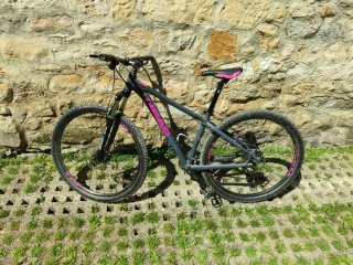 Bicicleta HEAD montaña rosa y gris