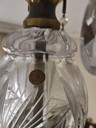 Lámpara de techo de cristal tallado