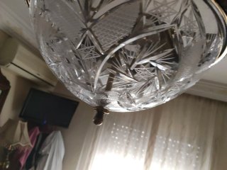 Lámpara de techo de cristal tallado