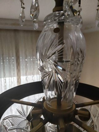 Lámpara de techo de cristal tallado