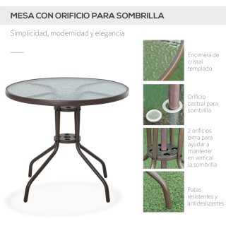 Conjunto Mesa y 4 Sillas Jardín