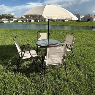 Conjunto Mesa y 4 Sillas Jardín