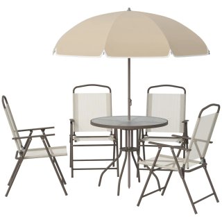 Conjunto Mesa y 4 Sillas Jardín