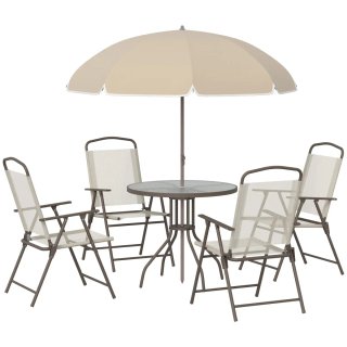 Conjunto Mesa y 4 Sillas Jardín