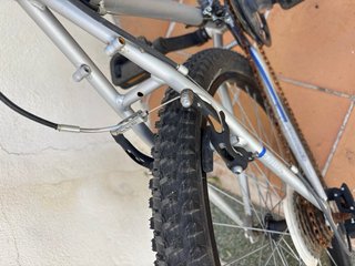Bicicleta plateada Talla L