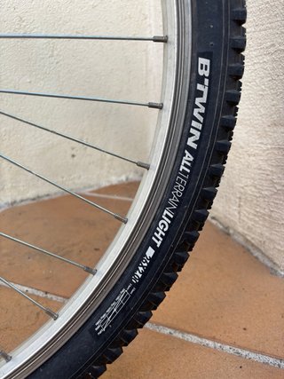 Bicicleta plateada Talla L
