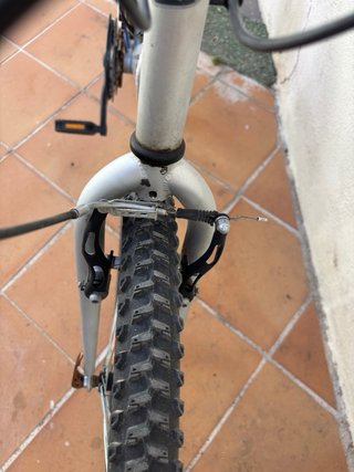 Bicicleta plateada Talla L