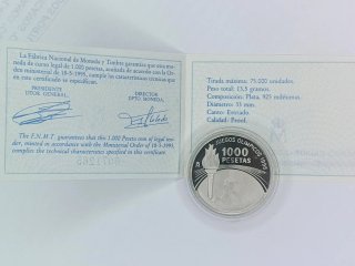 Moneda 1000 Pesetas J.O. Atlanta 1996