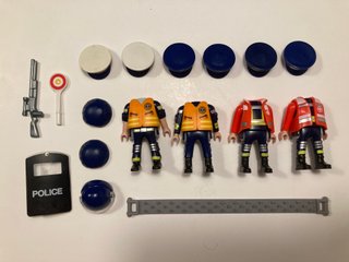 Lote policias + ladron + Motos Playmobil