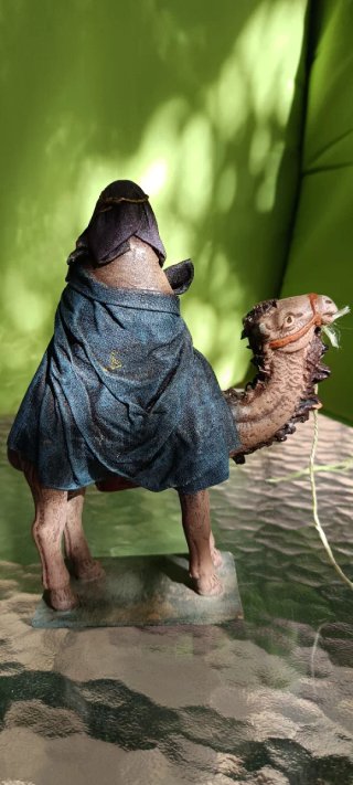 2 Figuras Reyes Magos 12 cm barro lienzado