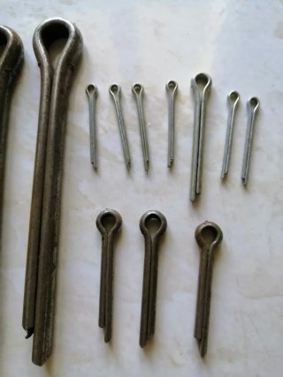 Coppiglie/perni a forcella assortiti