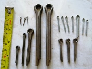 Coppiglie/perni a forcella assortiti