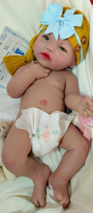 Bebé Reborn Silicona Completa 44cm.  ARTESANAL