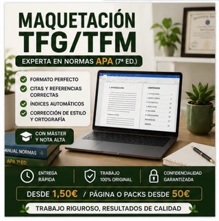 Maquetación TFG/TFM - Experta en Normas APA 7 Ed