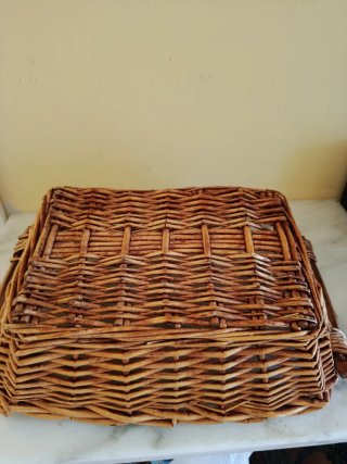 Cesta Mimbre 46x30x12 con Asas