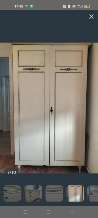Armario Vintage Madera Crema