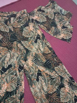 Conjunto Verano Hoja Multicolor Talla Única