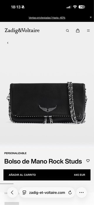 Bolso Zadig&Voltaire Rock Studs Negro