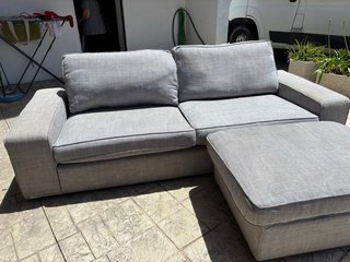Sofá modular chaise longue gris