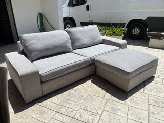 Sofá modular chaise longue gris