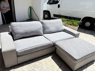 Sofá modular chaise longue gris