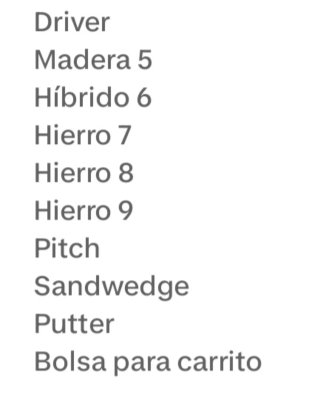 Set de Palos de Golf y Bolsa