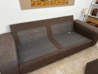 Sofá Kivik 3 plazas fundas marrón + fundas gris