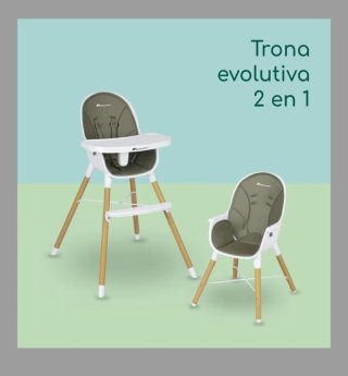 Trona Bebeconfort gris y blanca