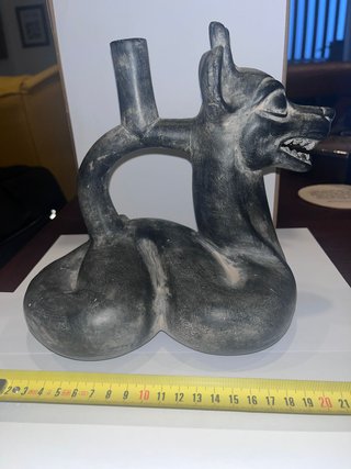 Pareja Huacos Moche Cerámica Negra