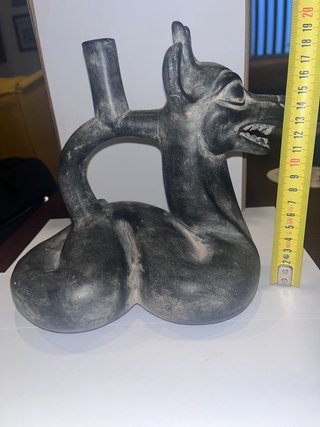 Pareja Huacos Moche Cerámica Negra