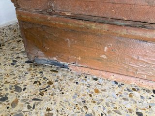 Baúl antiguo de madera para restaurar